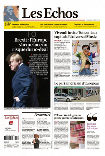 Les Echos du Mercredi 7 Août 2019