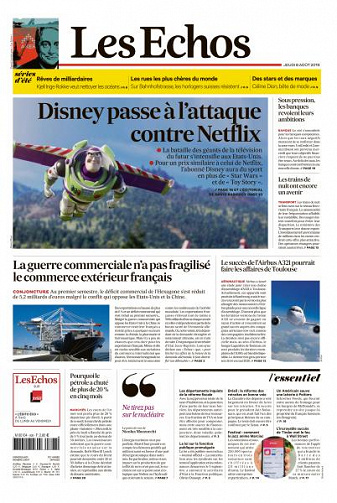 Les Echos du Jeudi 8 Août 2019