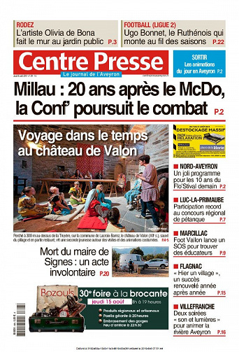 Centre Presse Aveyron - Jeudi 8 Août 2019