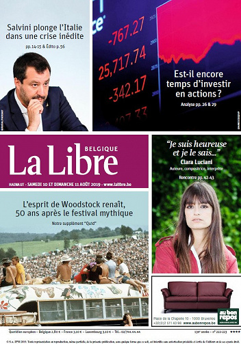 La Libre Belgique - Samedi 10 et Dimanche 11 Août 2019