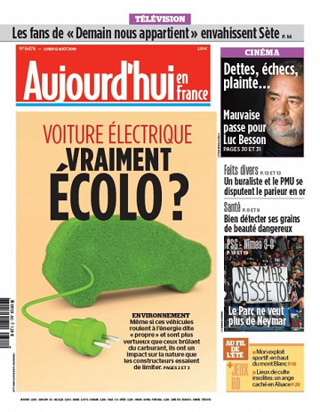Aujourd’hui en France du Lundi 12 Août 2019