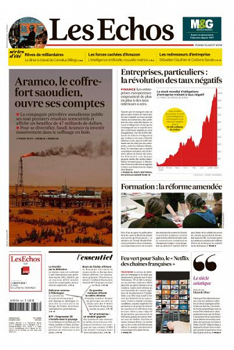 Les Echos du Mardi 13 Août 2019