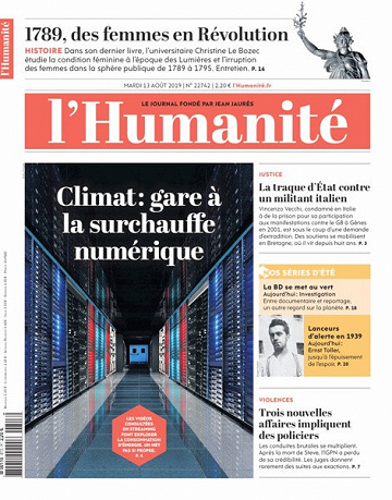L’Humanite du Mardi 13 Août 2019