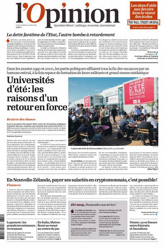 L’Opinion du Mercredi 14 Août 2019