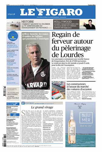 Le Figaro du Mercredi 14 Août 2019