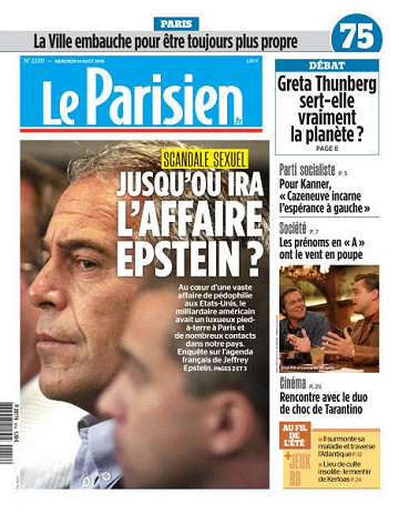Le Parisien du Mercredi 14 Août 2019