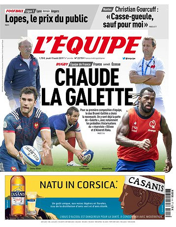 L’equipe du Jeudi 15 Août 2019