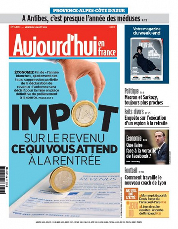 Aujourd’hui en France du Vendredi 16 Août 2019