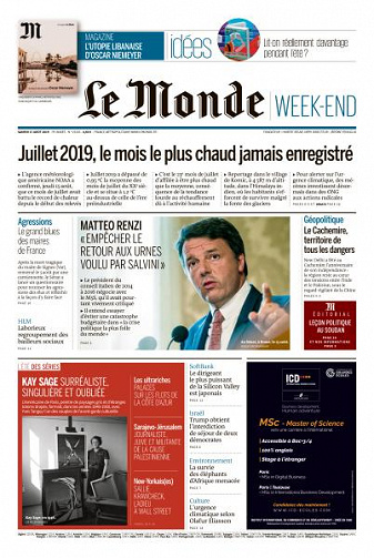 Le Monde du Samedi 17 Août 2019