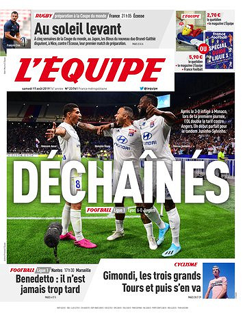 L’equipe du Samedi 17 Août 2019