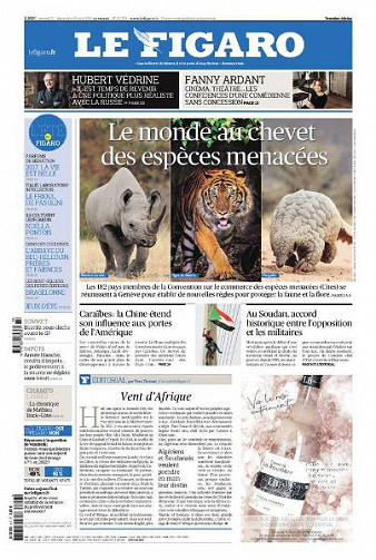 Le Figaro du Samedi 17 et Dimanche 18 Août 2019