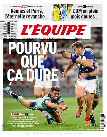 L’equipe du Dimanche 18 Août 2019