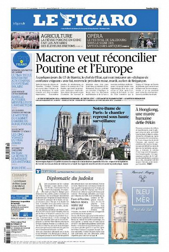 Le Figaro du Lundi 19 Août 2019