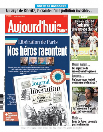 Aujourd’hui en France du Lundi 19 Août 2019