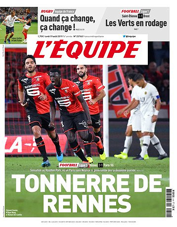 L’equipe du Lundi 19 Août 2019
