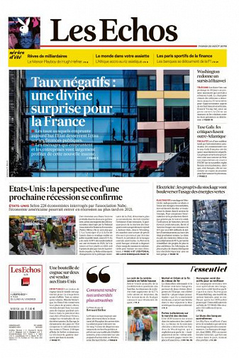 Les Echos du Mardi 20 Août 2019