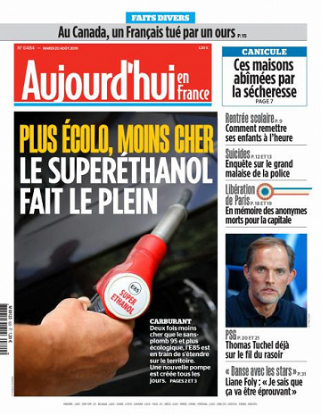 Aujourd’hui en France du Mardi 20 Août 2019