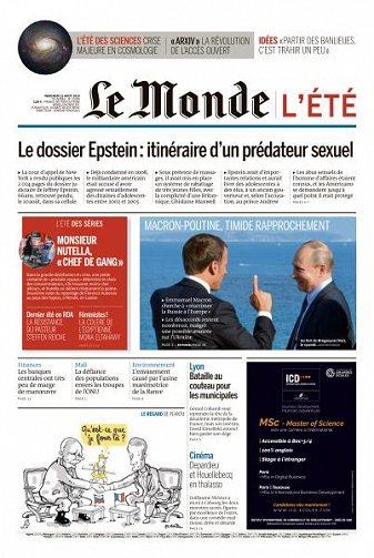 Le Monde du Mercredi 21 Août 2019