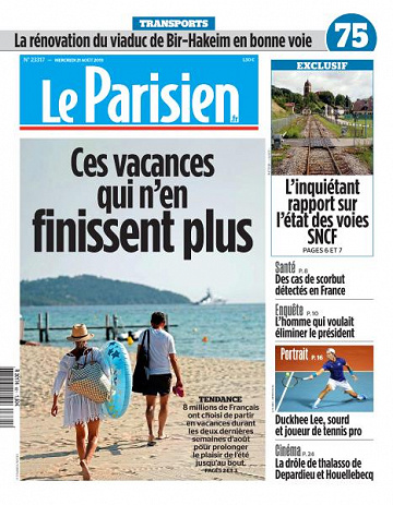 Le Parisien du Mercredi 21 Août 2019