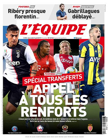 L’equipe du Mercredi 21 Août 2019