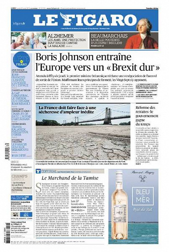 Le Figaro du Jeudi 22 Août 2019