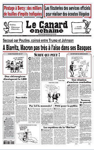 LE CANARD ENCHAINE N.5154 du 21 au 27 Aout 2019