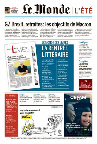 Le Monde du Vendredi 23 Août 2019