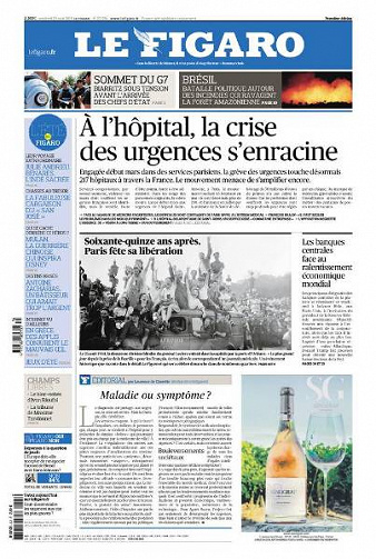 Le Figaro du Vendredi 23 Août 2019