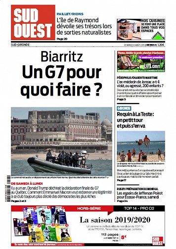 Sud Ouest Sud-Gironde - Vendredi 23 Août 2019