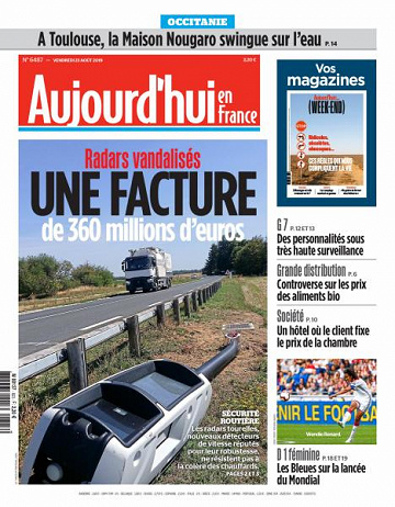 Aujourd’hui en France du Vendredi 23 Août 2019
