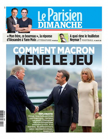 Le Parisien du Dimanche 25 Août 2019