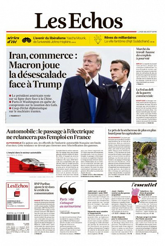 Les Echos du Lundi 26 Août 2019