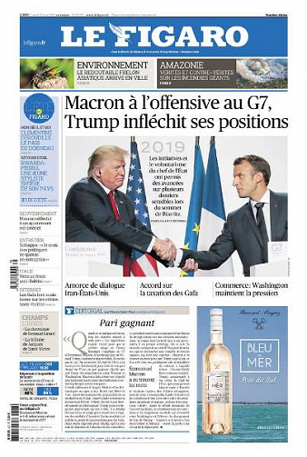 Le Figaro du Mardi 27 Août 2019