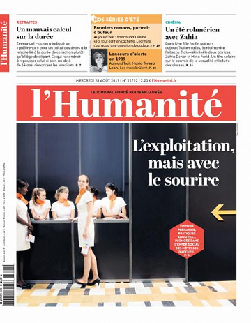 L’Humanite du Mercredi 28 Août 2019