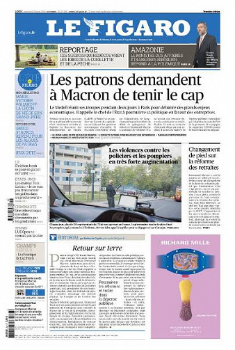 Le Figaro du Mercredi 28 Août 2019