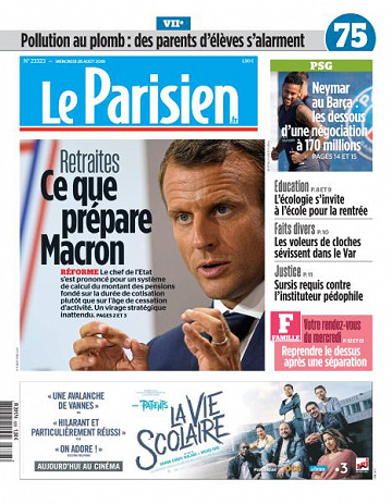 Le Parisien du Mercredi 28 Août 2019