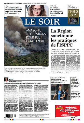 Le Soir - Mercredi 28 Août 2019