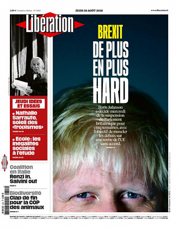 Libération du Jeudi 29 Août 2019