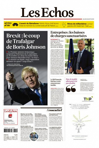 Les Echos du Jeudi 29 Août 2019