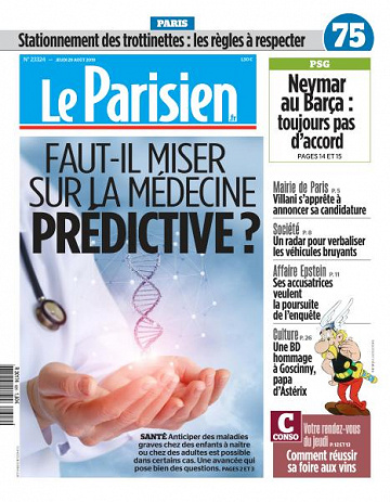 Le Parisien du Jeudi 29 Août 2019