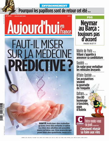 Aujourd’hui en France du Jeudi 29 Août 2019