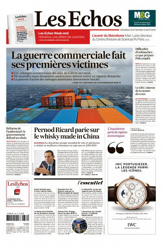 Les Echos du Vendredi 30 Août 2019