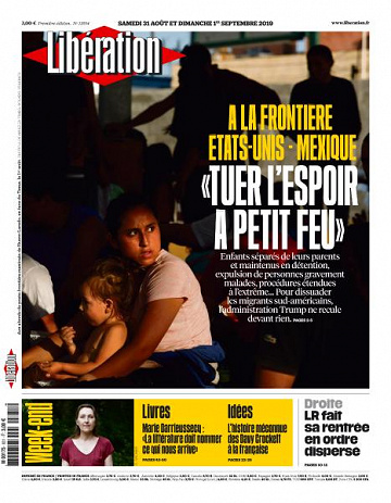 Libération du Samedi 31 Août et Dimanche 1er Septembre 2019