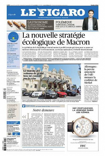 Le Figaro du Samedi 31 Août et Dimanche 1er Septembre 2019