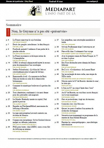 Mediapart - Vendredi 30 Août 2019