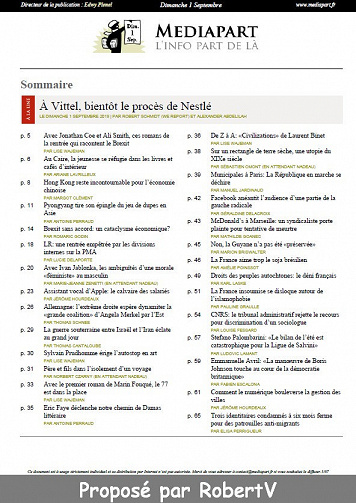 Mediapart - Dimanche 1er Septembre 2019