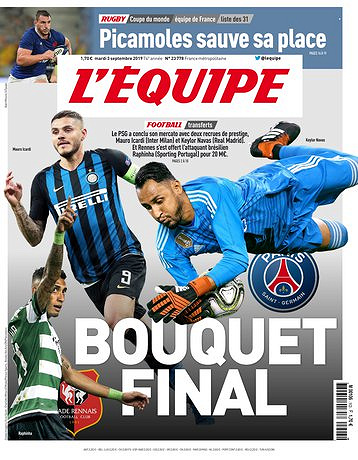 L’equipe du Mardi 3 Septembre 2019