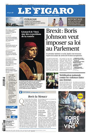 Le Figaro du Mardi 3 Septembre 2019