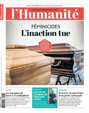 L’Humanite du Mardi 3 Septembre 2019