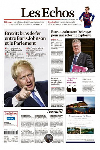 Les Echos du Mercredi 4 Septembre 2019